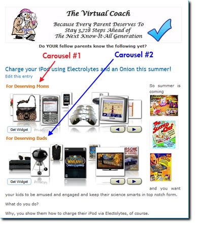 2 Carousel widgets from Amazon.com