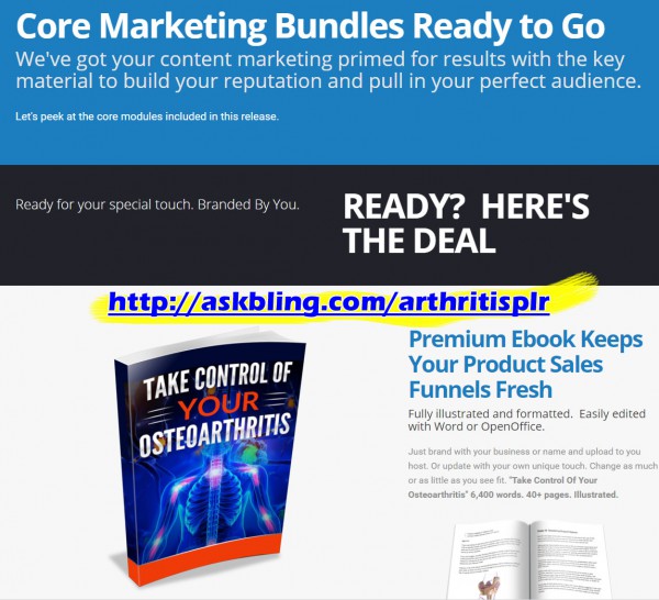 Take control of your Arthritis PLR!