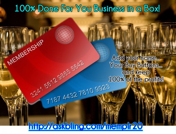 Membership Authority Business in a Box PLR - http://askbling.com/memplr20