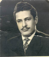 Before - 2.5 inches, faded, yellow blotch on cheek, honeycombed pattern on paper, 30 year old photograph