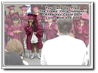 photograph of a preschool graduation