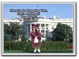 Graduating in front of the White House